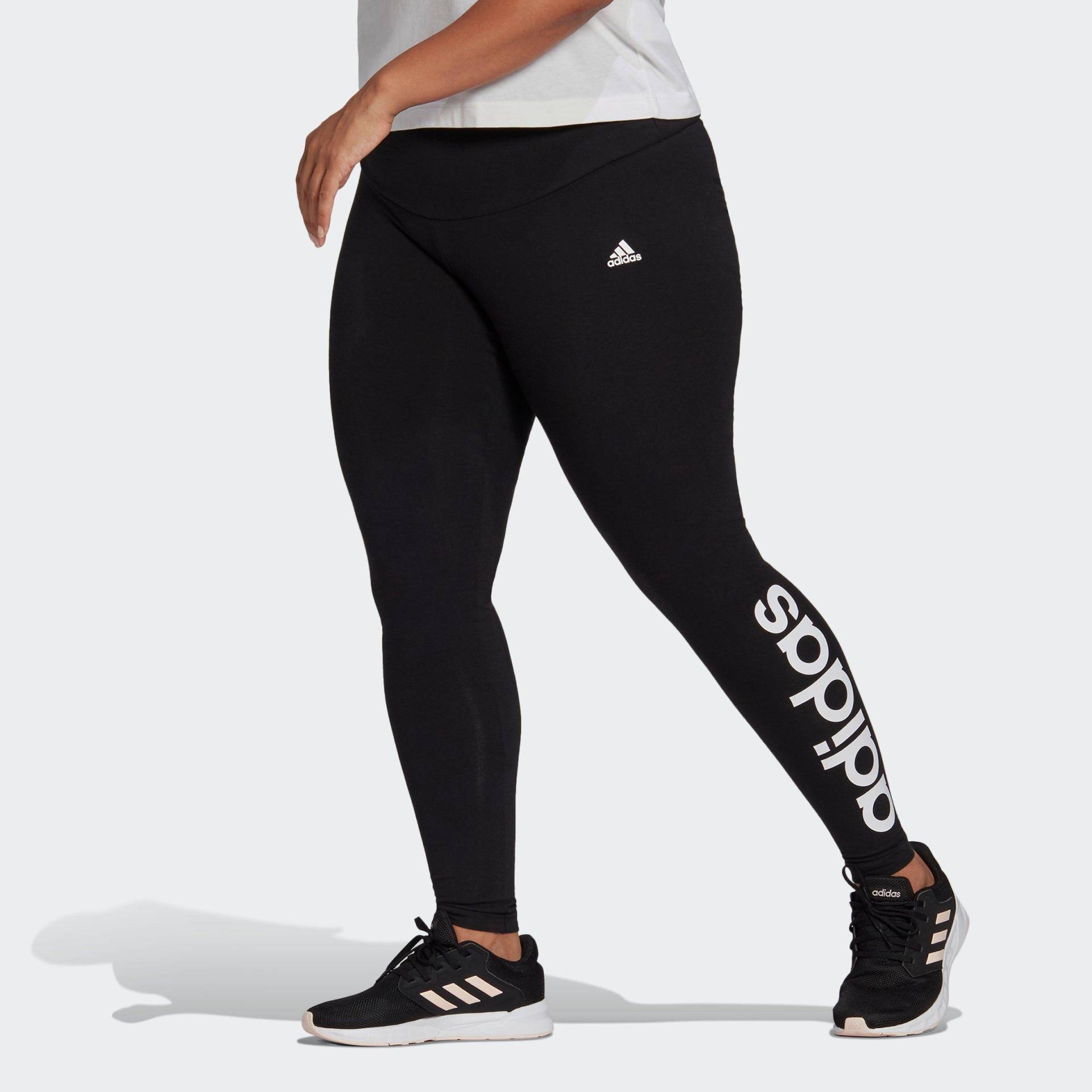 Große Größen: Leggings, schwarz, Gr.44/46-56/58 von adidas CORE SPORT INSPIRED