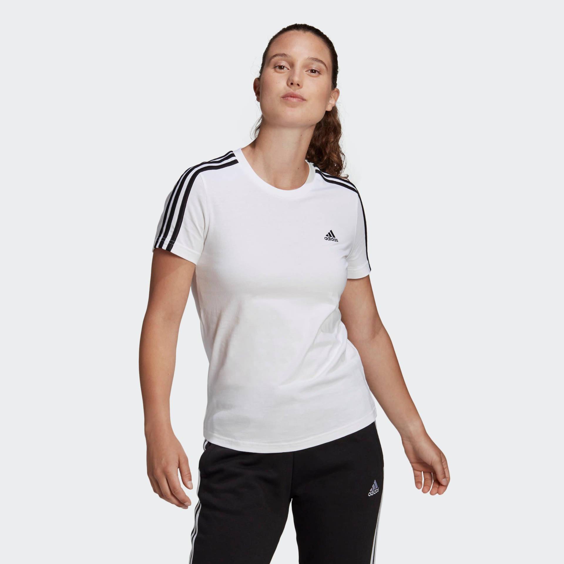 Große Größen: T-Shirt, weiß, Gr.L-XXL von adidas CORE SPORT INSPIRED