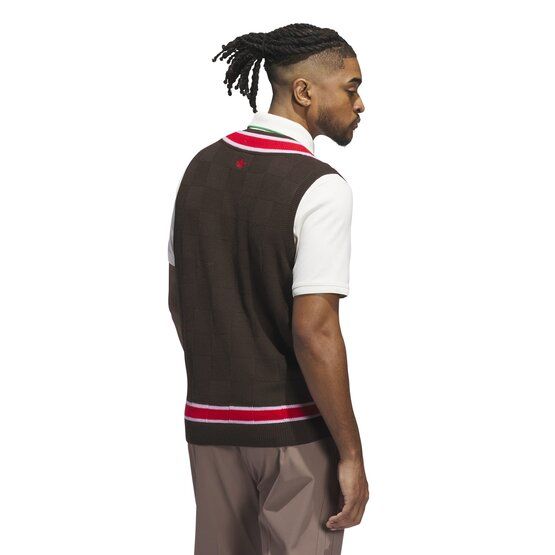 MR Knit Vest Pullunder Strick dunkelbraun von adidas Golf Originals