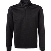 adidas Golf Herren Sweatshirt schwarz Mikrofaser unifarben von adidas Golf