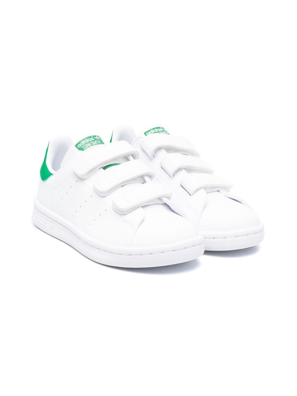 adidas Kids Stan Smith Sneakers mit Klettverschluss - Weiß von adidas Kids