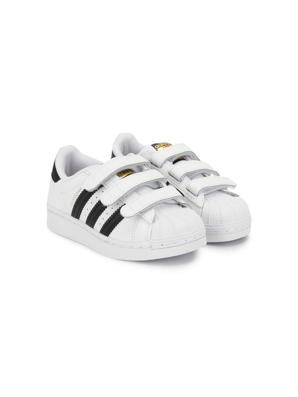 adidas Kids 'Superstar' Sneakers mit Klettverschluss - Weiß von adidas Kids