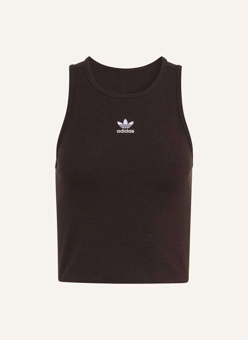 Adidas Originals Cropped-Top Essentials Rib braun von adidas Originals