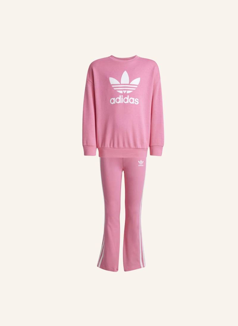 Adidas Originals Loose Crew Flared Kids Leggings Set pink von adidas Originals