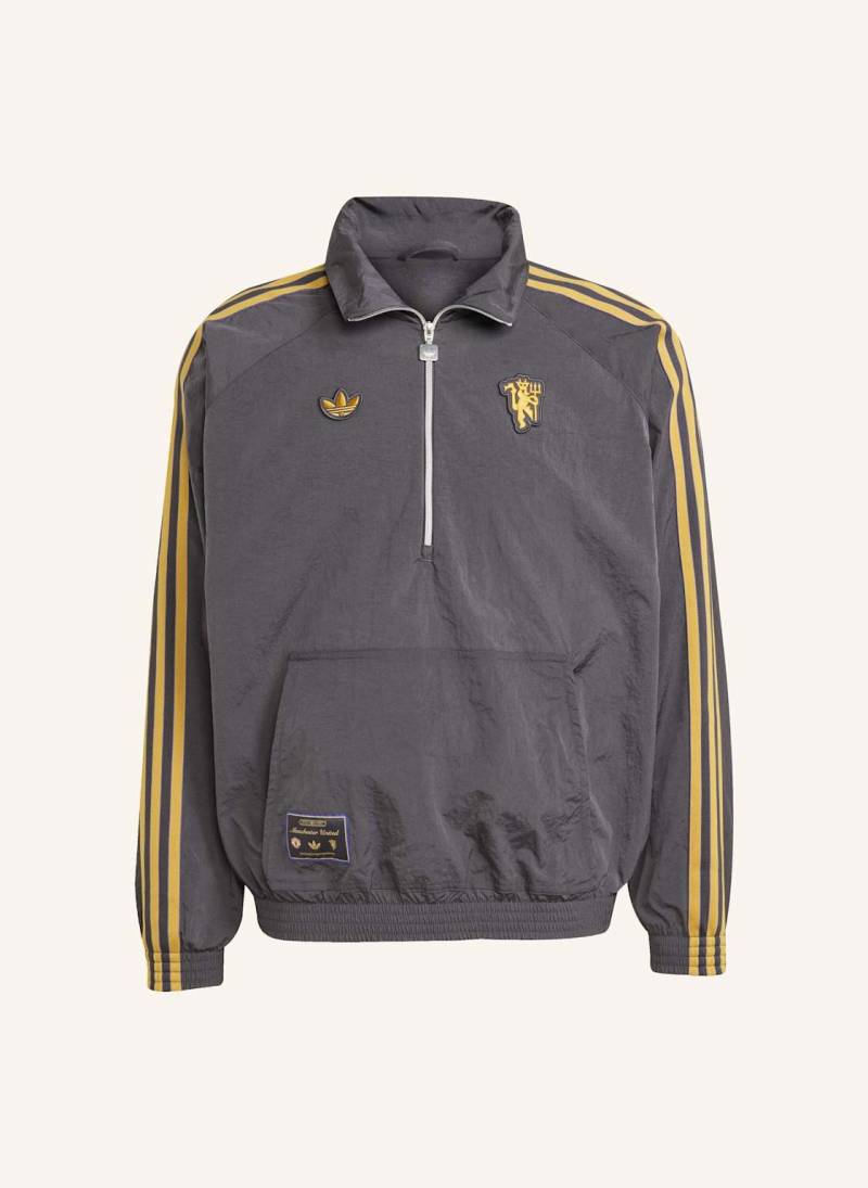 Adidas Originals Manchester United Terrace Icons Half-Zip Jacke schwarz Adidas Originals Manchester United Terrace Icons Half-Zip Jacke schwarz von adidas Originals