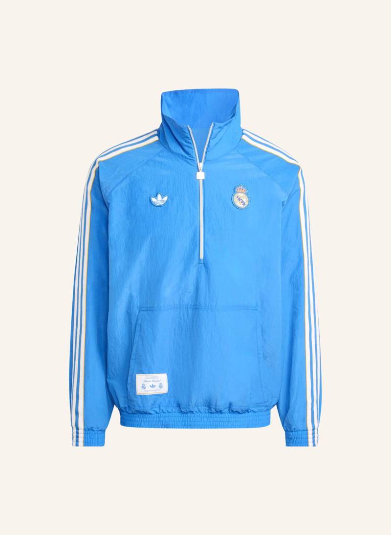 Adidas Originals Real Madrid Terrace Icons Half-Zip Jacke blau von adidas Originals
