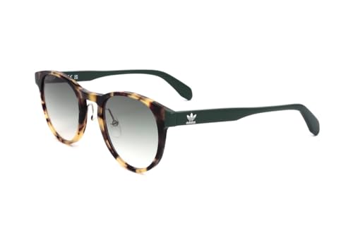 Adidas Originals - Sonnenbrille für Herren OR0008-H - Form rund, Farbe farbiges Havana, Gläsern farbe schattiertes Grün von adidas Originals