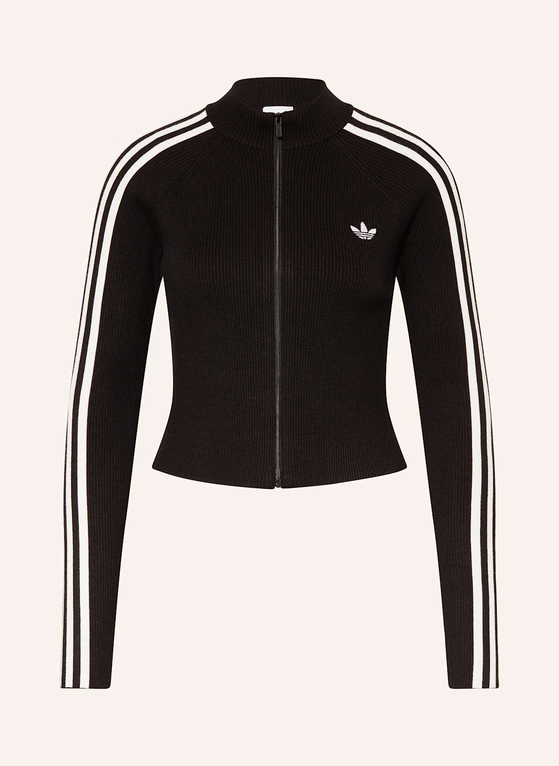 Adidas Originals Strickjacke Adicolor 3 Stripes Slim Knit schwarz von adidas Originals