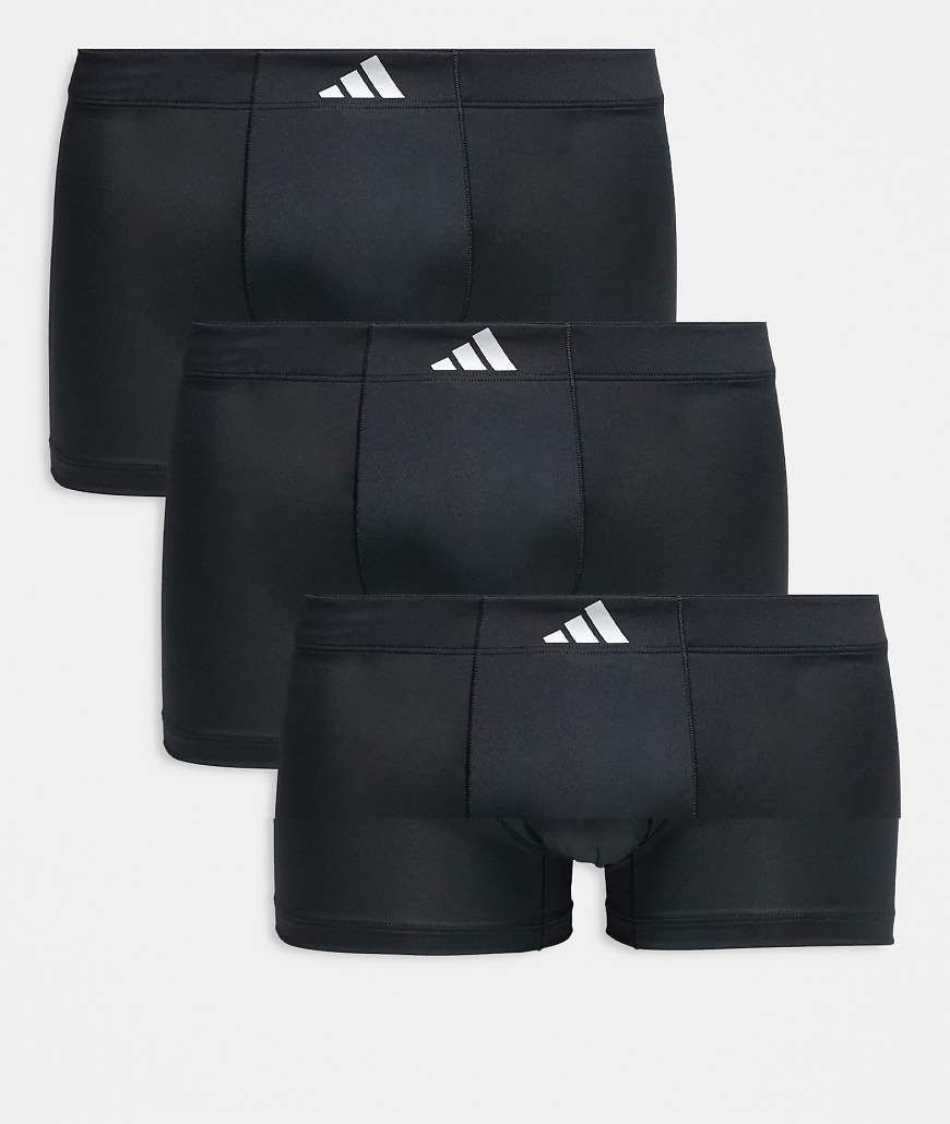 adidas - Active Micro Tech - 3er-Pack Unterhosen in Schwarz mit farblich angepasstem Logo von adidas