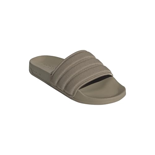 adidas Leather Adilette Badelatschen Slides (beige, EU Schuhgrößensystem, Erwachsene, Numerisch, M, 46) von adidas Originals