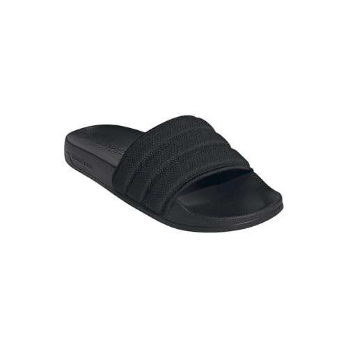 adidas Leather Adilette Badelatschen Slides (black, EU Schuhgrößensystem, Erwachsene, Numerisch, M, 46) von adidas Originals