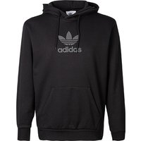 adidas ORIGINALS Herren Hoodie schwarz Baumwolle unifarben von adidas Originals