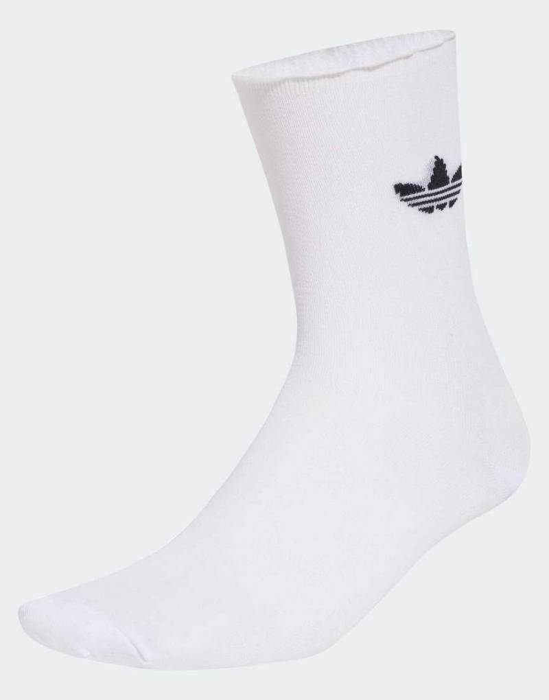 adidas Originals - 2 Paar Socken in Weiß mit Kräuselsaum von adidas Originals
