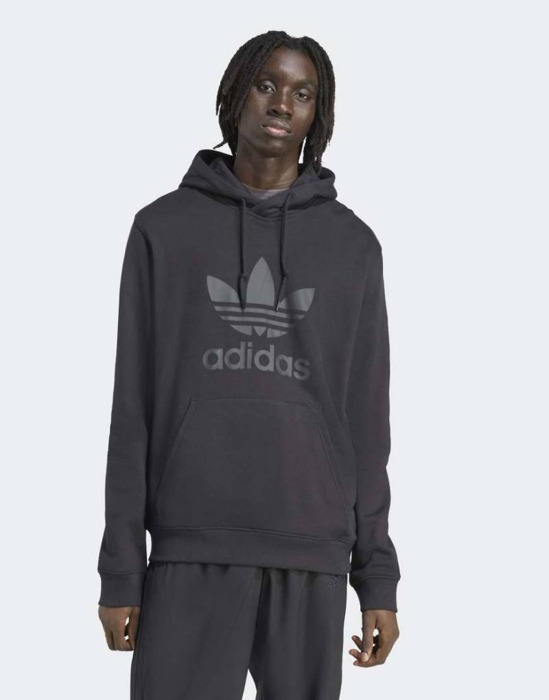 adidas Originals - Adicolor Classics - Kapuzenpullover in Schwarz mit Dreiblatt-Logo von adidas Originals
