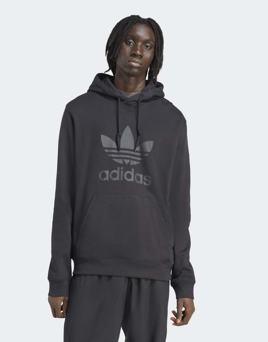 adidas Originals - Adicolor Classics - Kapuzenpullover in Schwarz mit Dreiblatt-Logo von adidas Originals