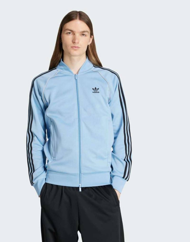 adidas Originals - Adicolor Classics SST - Trainingsjacke in Aschblau/Weiß von adidas Originals