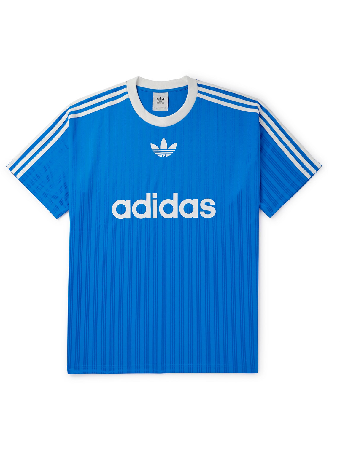 adidas Originals - Adicolor Logo-Print Recycled-Piqué T-Shirt - Men - Blue - XL von adidas Originals
