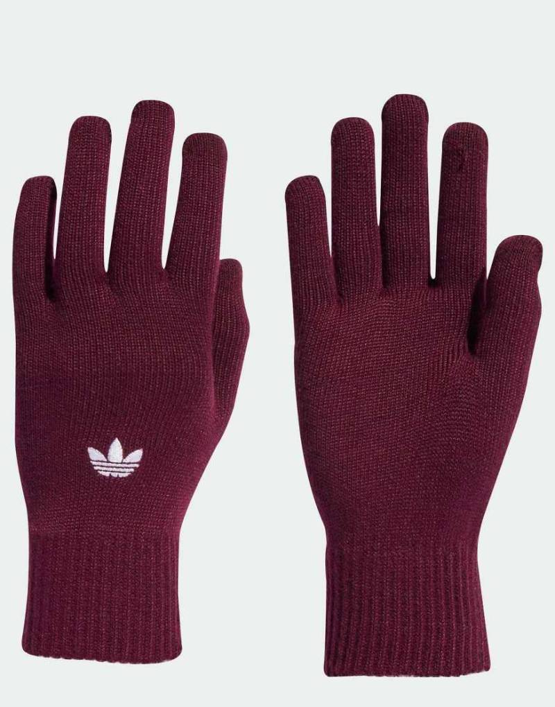 adidas Originals - Adicolor - Smartphone-Handschuhe in Maroon-Rot von adidas Originals