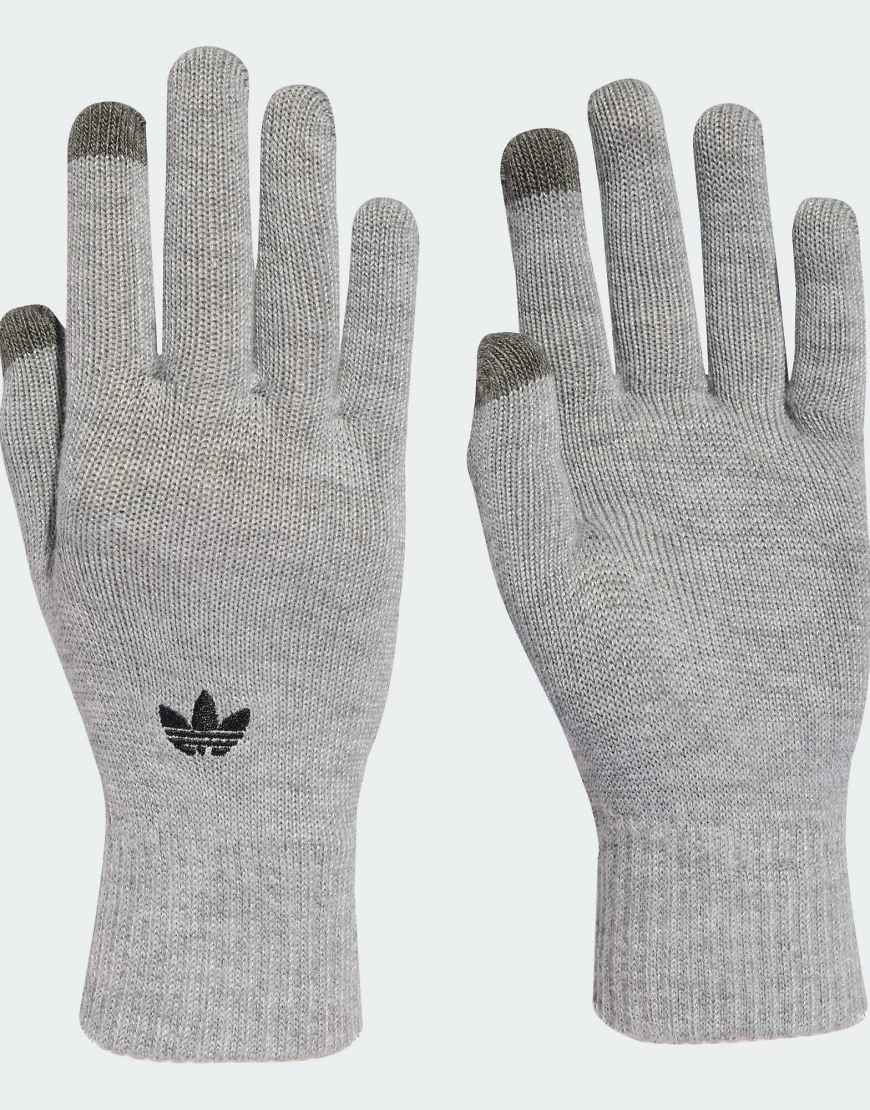 adidas Originals - Adicolor - Smartphone-Handschuhe in Medium Grey Heather-Grau von adidas Originals