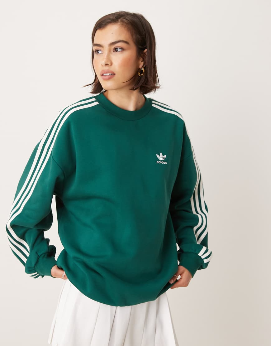 adidas Originals - Adicolor - Sweatshirt in Grün mit den drei Streifen von adidas Originals