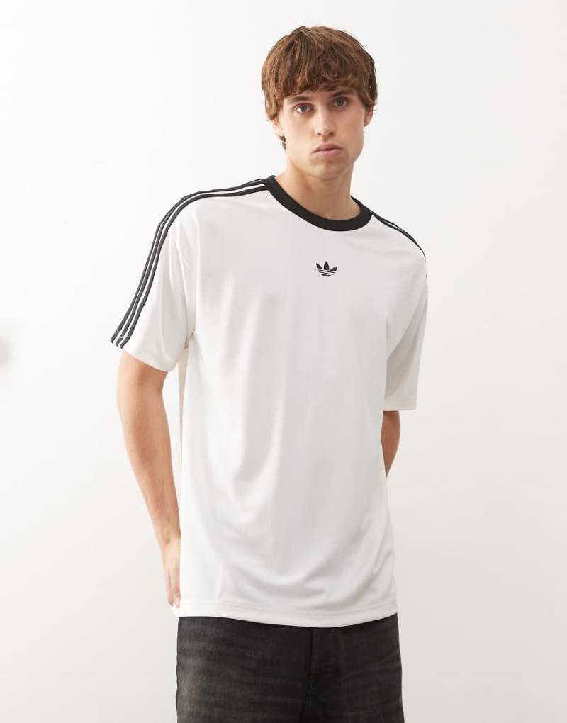 adidas Originals - Adicolor - T-Shirt aus Jacquard-Jersey in Weiß von adidas Originals