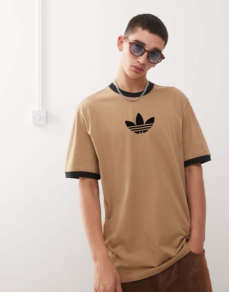 adidas Originals - Adicolor Trefoil - T-Shirt in Braun mit Dreiblatt-Logo von adidas Originals