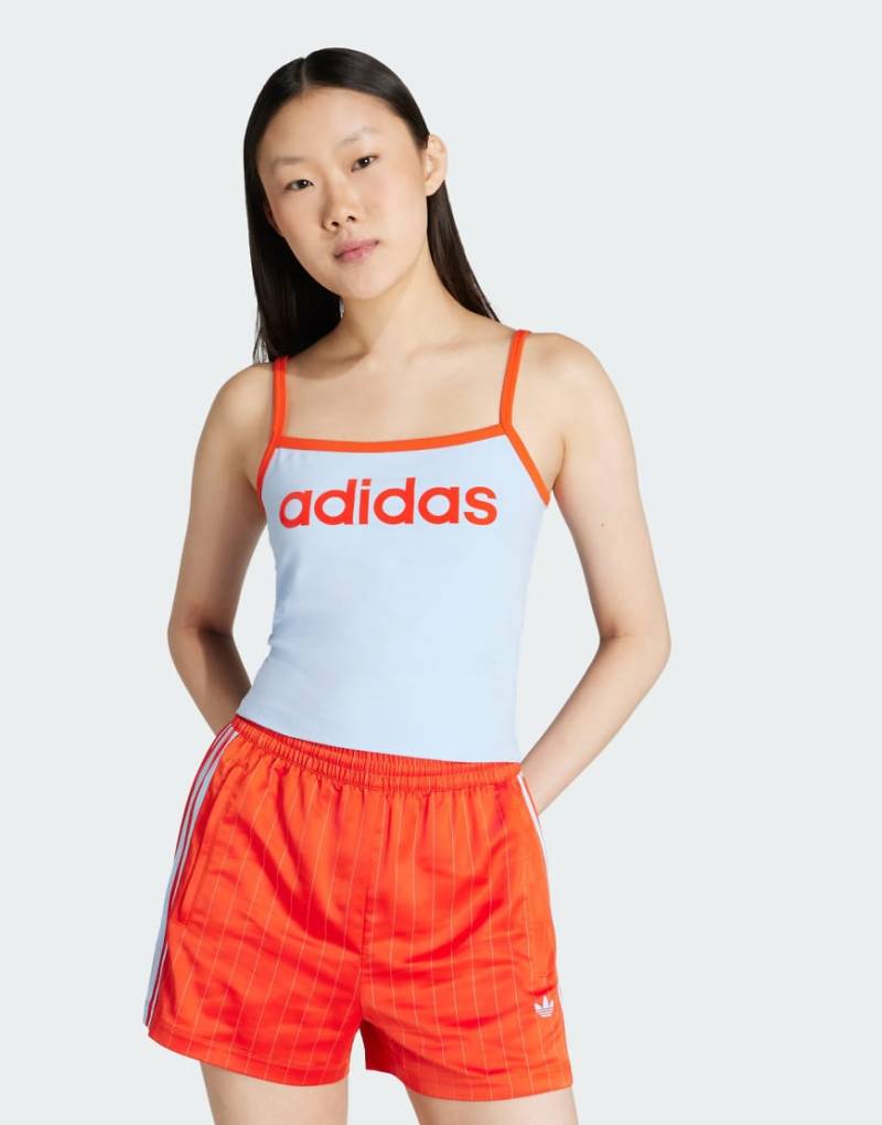 adidas Originals - Adidas Originals - Tanktop in Glow Blue-Blau adidas Originals - Adidas Originals - Tanktop in Glow Blue-Blau von adidas Originals