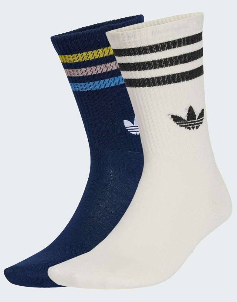 adidas Originals - Adidas originals x liberty london - 2 Paar Crew-Socken in Bunt/Kreideweiß von adidas Originals