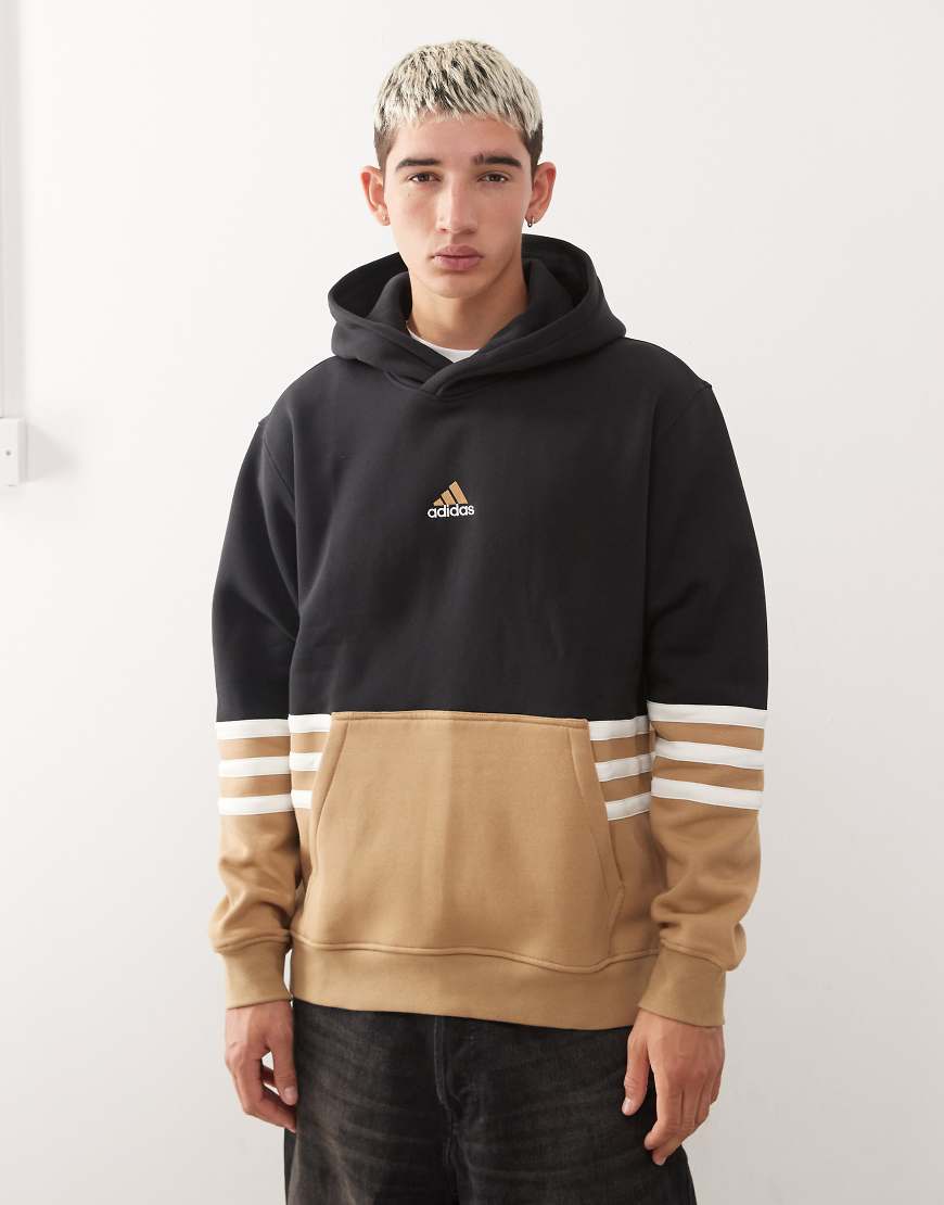 adidas Originals - Archive - Kapuzenpullover in Schwarz und Braun von adidas Originals