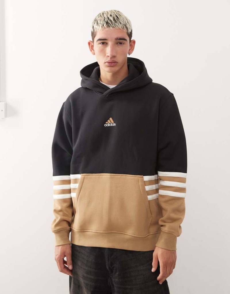 adidas Originals - Archive - Kapuzenpullover in Schwarz und Braun von adidas Originals