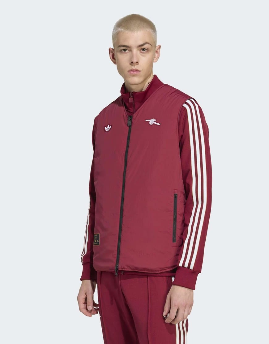 adidas Originals - Arsenal Terrace Icons - Weste in Team Coll Burgunderrot 2/Schwarz von adidas Originals