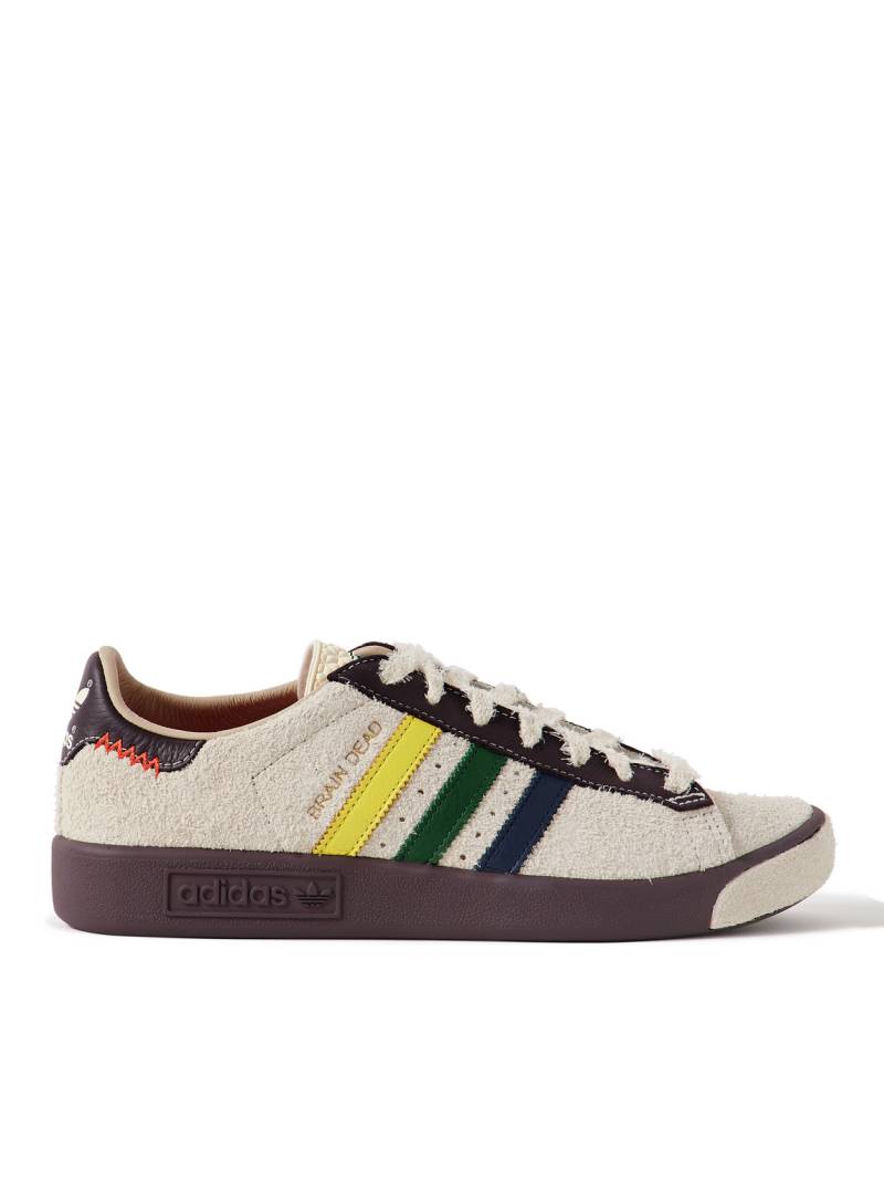 adidas Originals - Brain Dead Forest Hills Leather-Trimmed Brushed-Suede Sneakers - Men - Neutrals - UK 8 von adidas Originals
