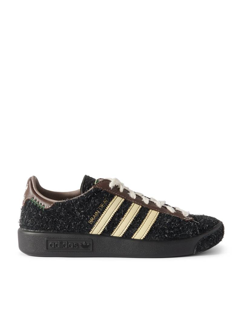 adidas Originals - Brain Dead Forest Hills Leather-Trimmed Textured-Suede Sneakers - Men - Black - UK 6.5 von adidas Originals