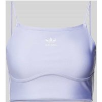 adidas Originals Bustier mit Logo und Spaghettiträgern in Violett, Größe XS von adidas Originals