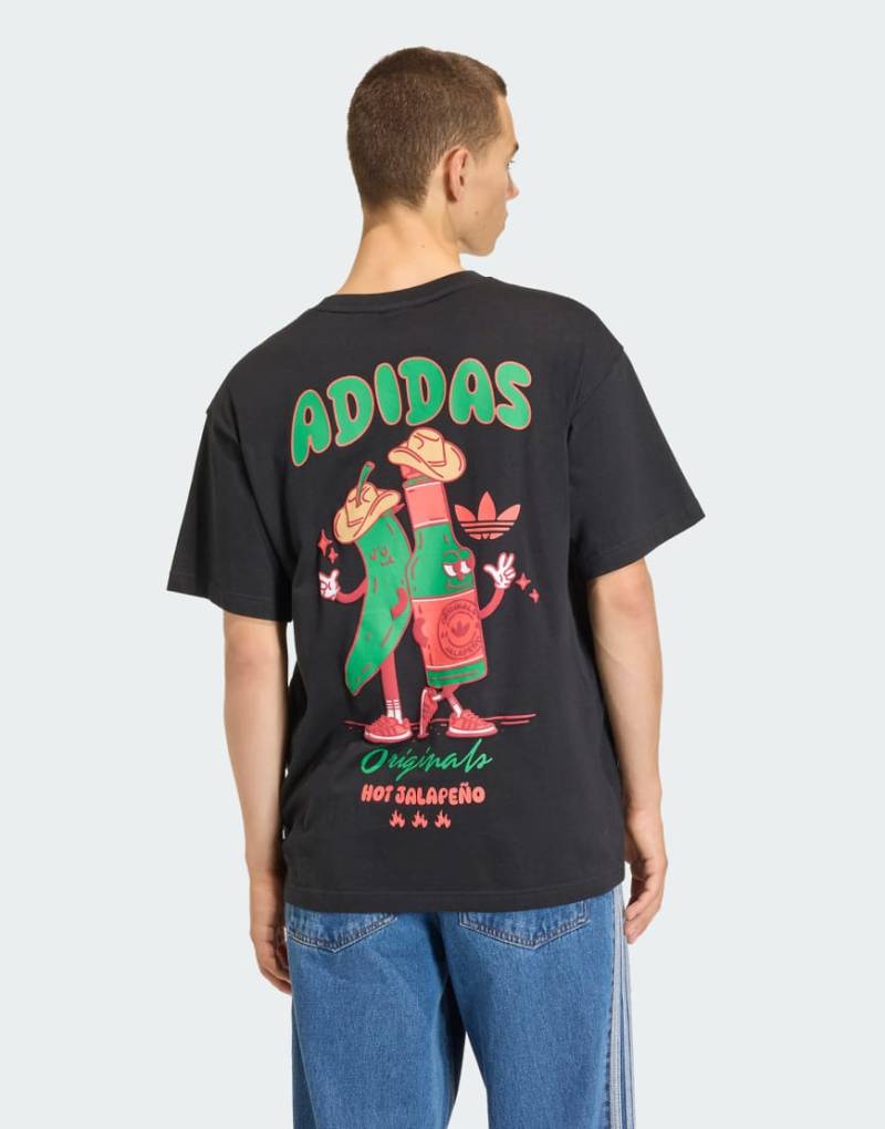 adidas Originals - Chilli Pt. 2 - T-Shirt in Schwarz mit Print von adidas Originals
