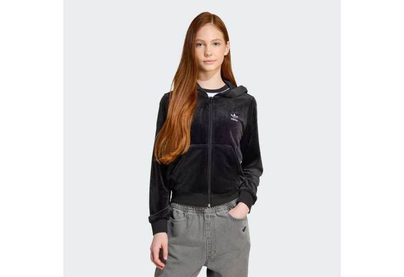 adidas Originals Crop-Top KAPUZENJACKE AUS VELOURS MIT REISSVERSCHLUSS (1-tlg) von adidas Originals