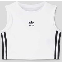 adidas Originals Cropped Top mit Label-Stitching in Weiss, Größe 170 von adidas Originals