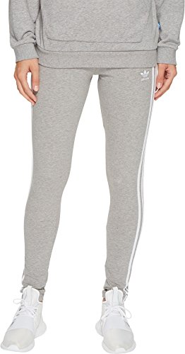 adidas Originals Damen 3 Streifen Leggings, Medium Grey Heather/Grey Heather, Groß von adidas Originals