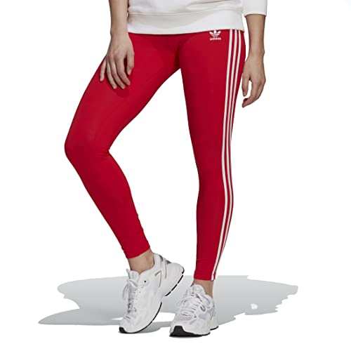 adidas Originals Damen Adicolor Classics 3-Streifen Leggings, Lebhaftes Rot, Klein von adidas Originals