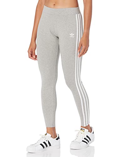 adidas Originals Damen Adicolor Classics 3-Streifen Leggings, Medium Grau meliert, X-Klein von adidas Originals