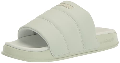 adidas Originals Damen Adilette Essential Slide Sandale, Leinen Gr n/Leinen Gr n/Leinen Gr n, 8 von adidas Originals