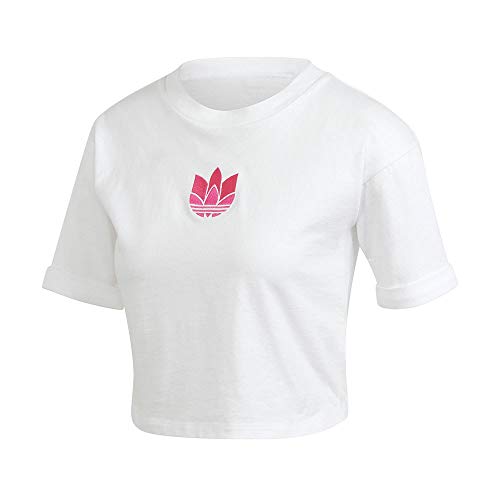 adidas Originals Damen GM8512 T-Shirt, Blanco/Rosso, 36 von adidas Originals