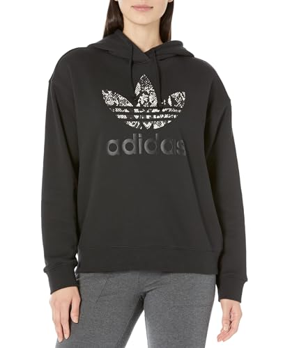 adidas Originals Damen Hoodie Logo, Schwarz, XS von adidas Originals