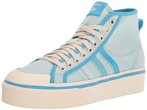 adidas Originals Damen Nizza Platform Mid Sneaker, Fast Blue/Pantone/Chalk White, 41 EU von adidas Originals