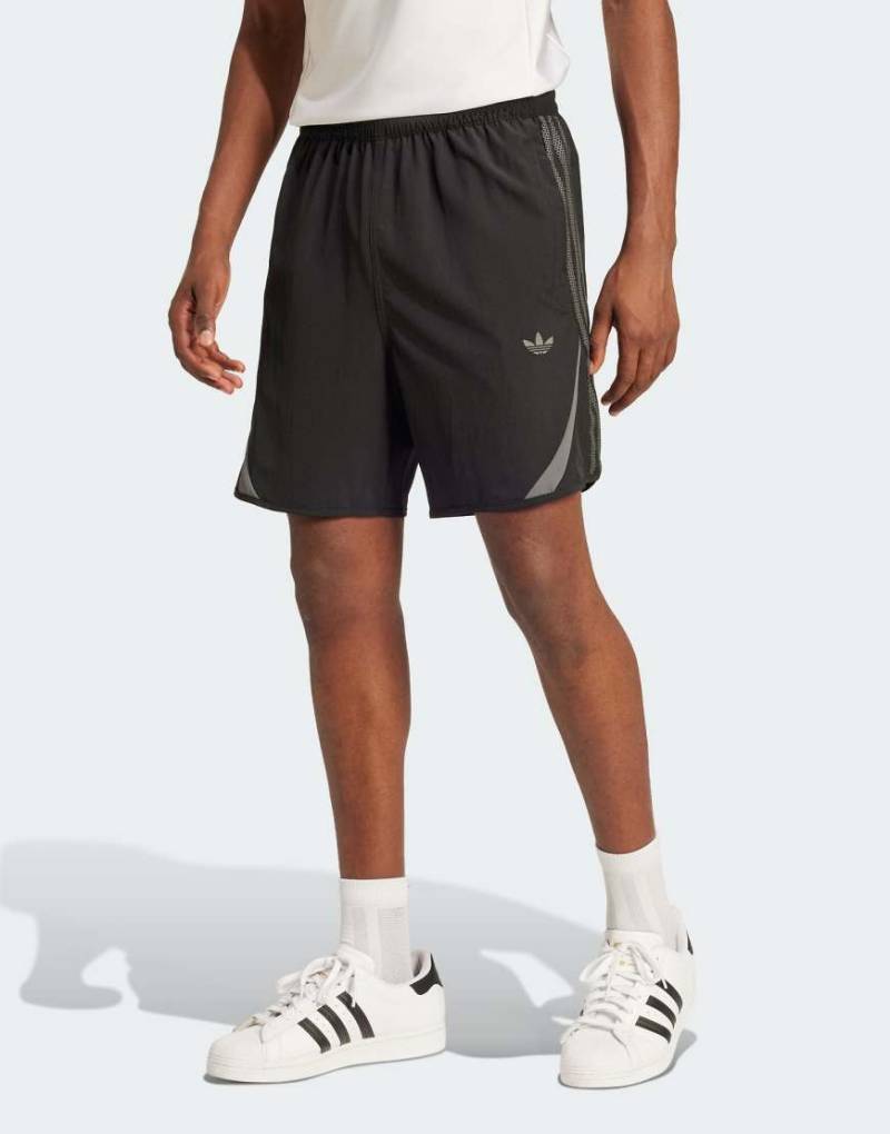 adidas Originals - Fashion Cutline - Shorts in Schwarz von adidas Originals