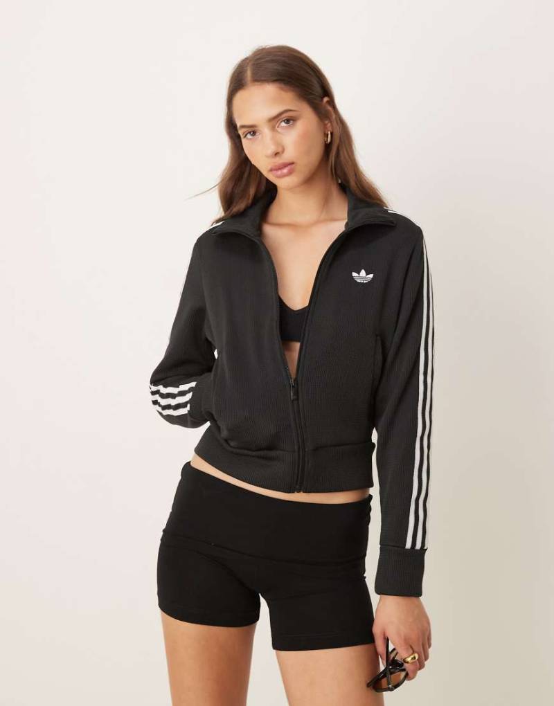adidas Originals - Firebird - Gestrickte Trainingsjacke in Schwarz von adidas Originals