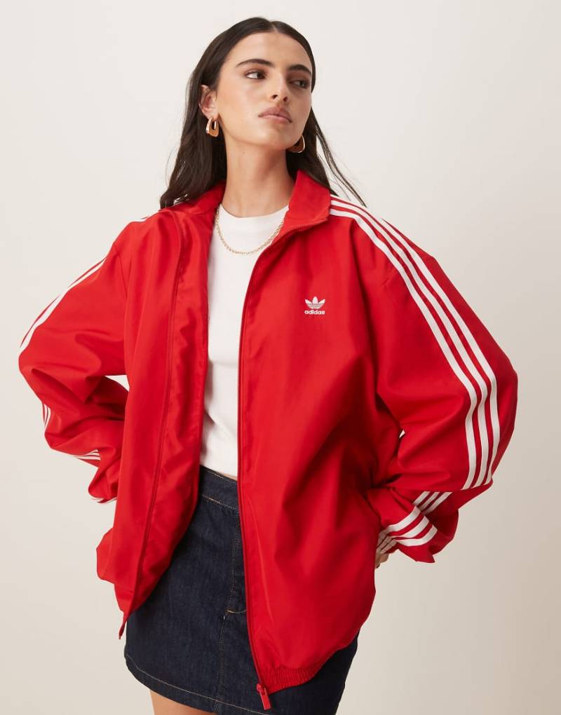 adidas Originals Firebird - Oversize-Trainingsjacke in Rot von adidas Originals