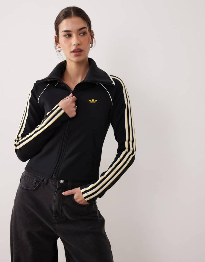 adidas Originals - Firebird - Slim-Fit-Trainingsjacke in Schwarz von adidas Originals