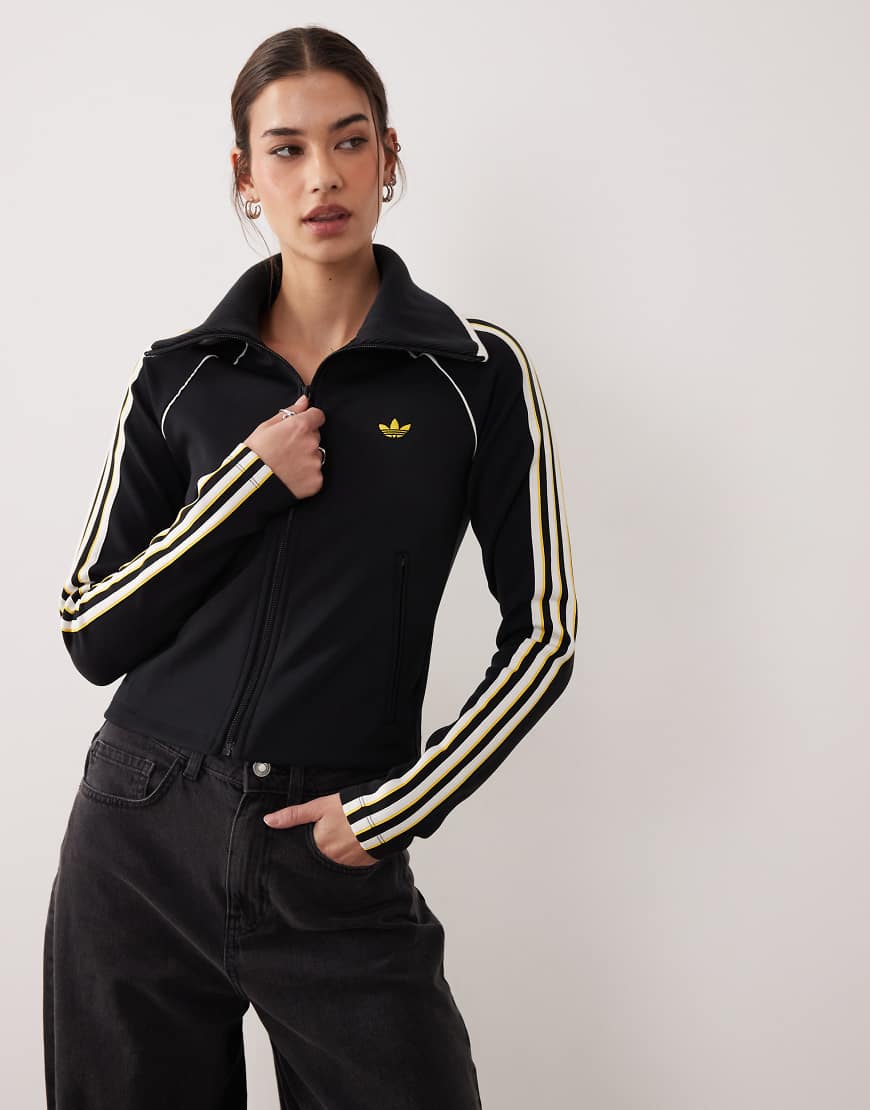adidas Originals - Firebird - Slim-Fit-Trainingsjacke in Schwarz von adidas Originals