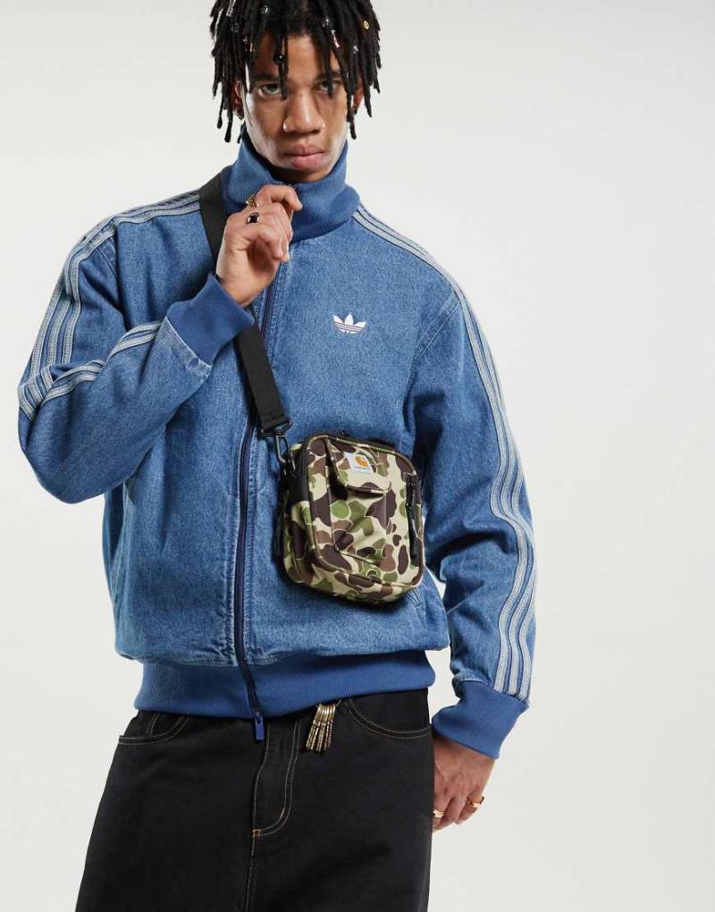 adidas Originals - Firebird - Trainingsjacke aus Denim in Blau von adidas Originals